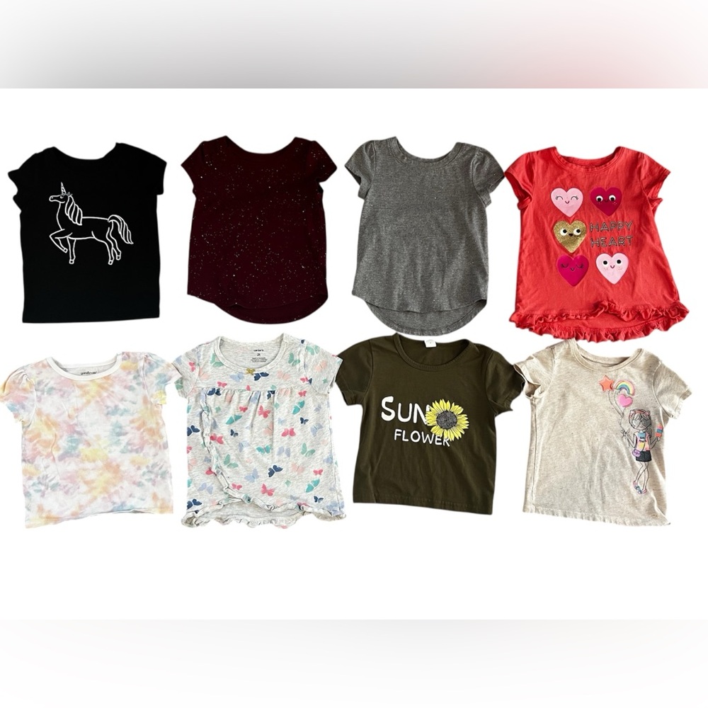 Girls Assorted T-Shirts - Pack of 8